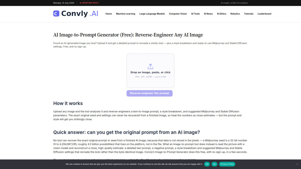 Как создать промпт из картинки: руководство по Convly AI